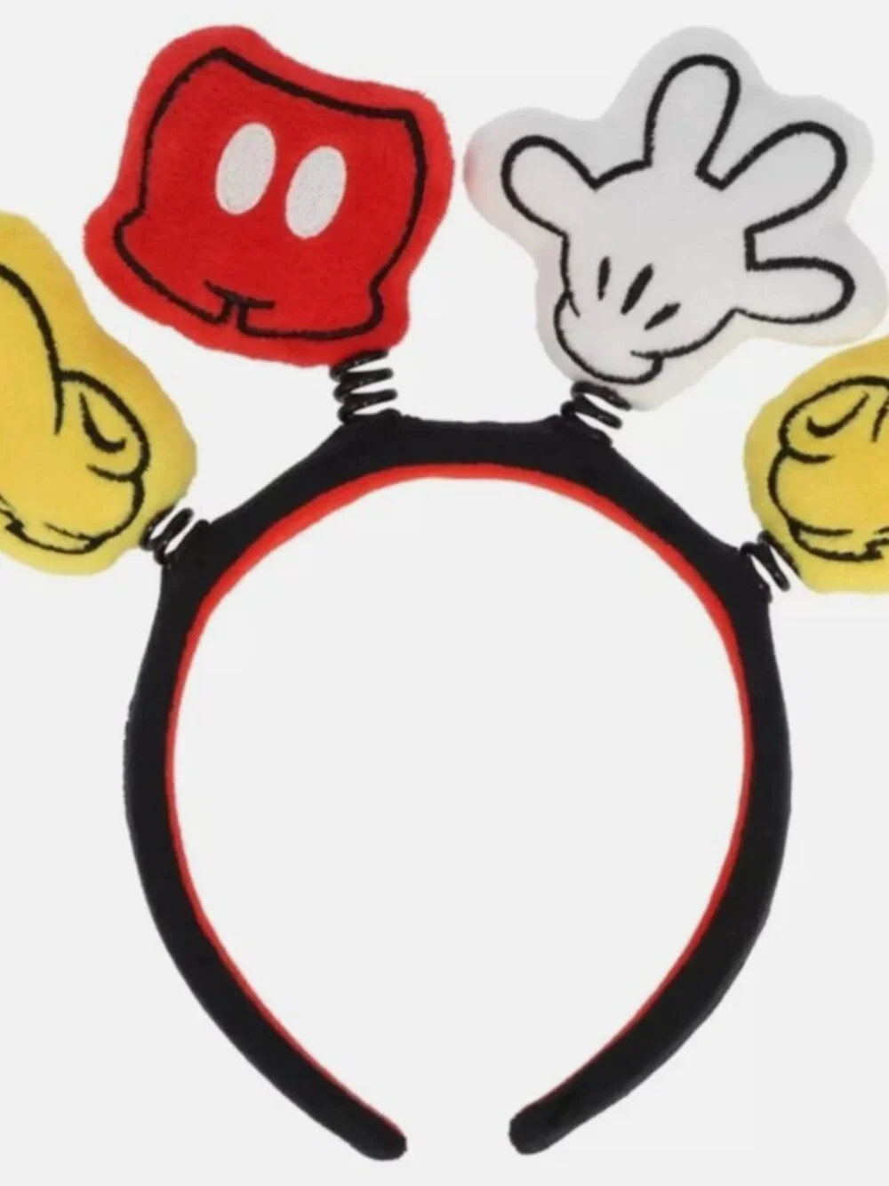Tokyo Disney Mickey Mouse Parts Ears Headband Springy Plush Ears Hand Shoes Pant